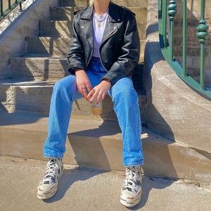 Adnan Leather Moto Jacket